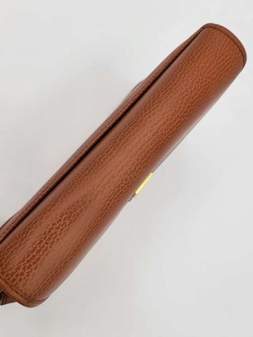 Burberry, Burberrys Brown Calfskin Leather Wristlet Vintage Clutch, Authentic..